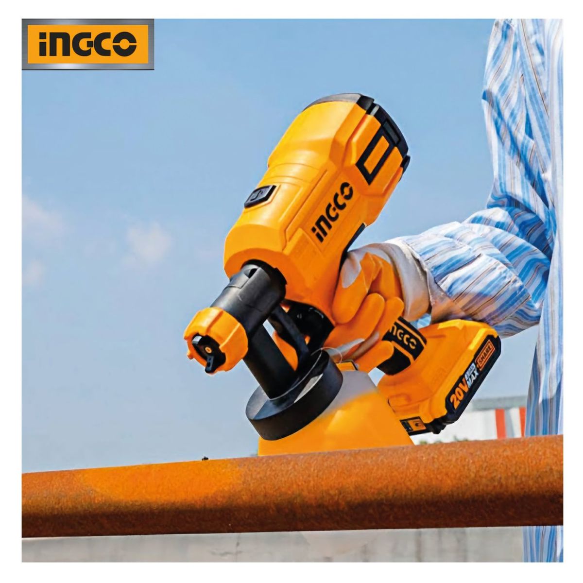 INGCO TOOLS - Pistola para Pintar Inalámbrica 20V 800ML INGCO CSGLI20406