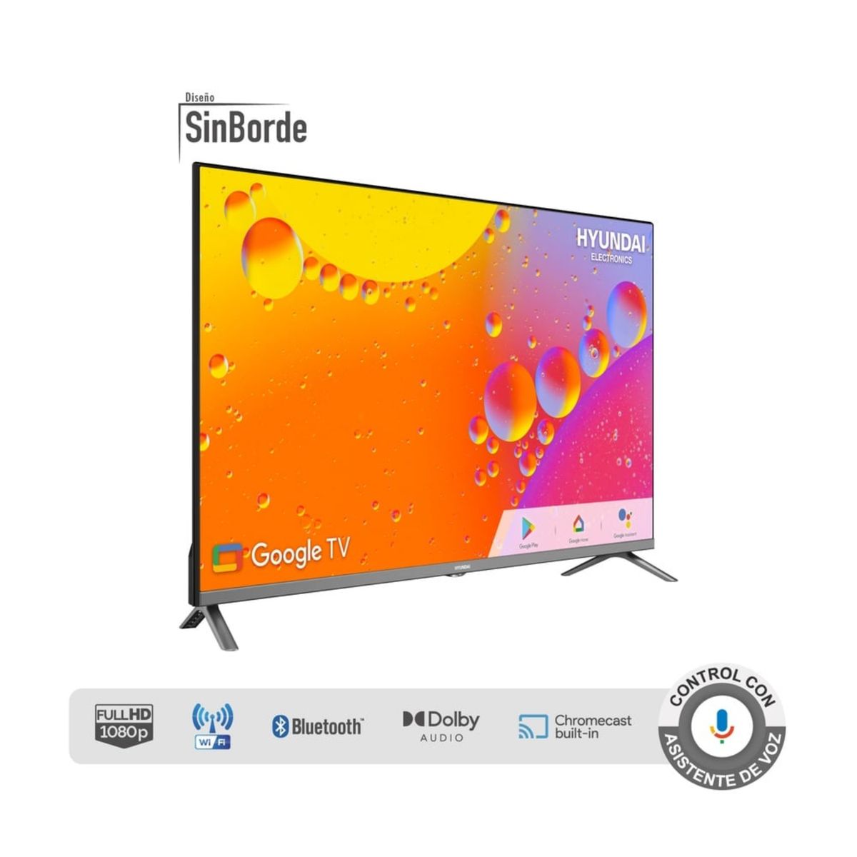 HYUNDAI - Televisor Hyundai FHD 40 HYLED4023GiM Google TV