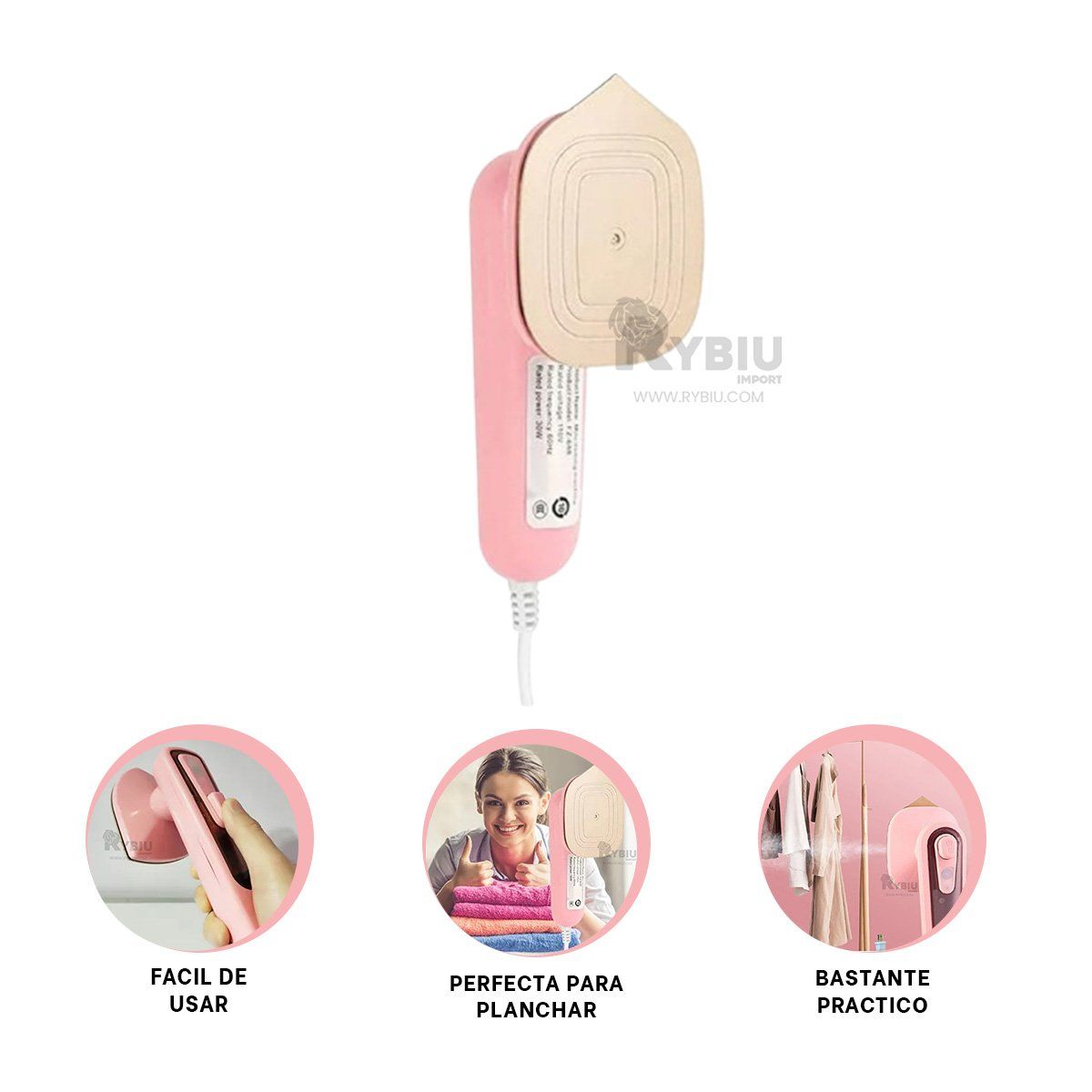 GENERICO - Alisador de Telas de Viaje Rosado Y+Banderitas Adhesivas