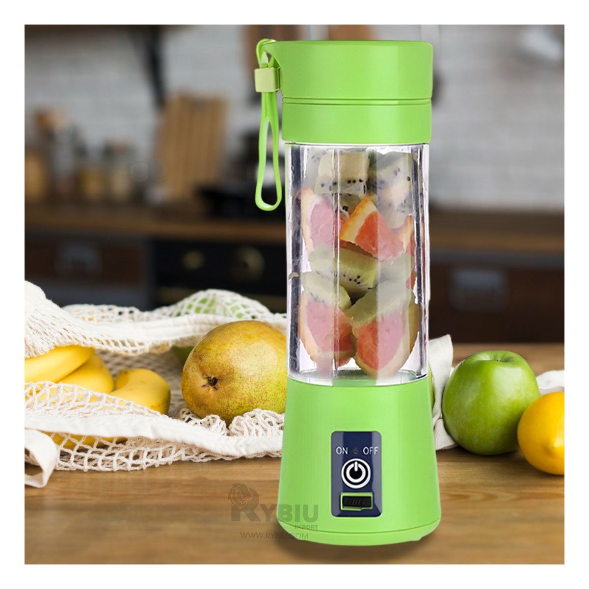 GENERICO - Licuadora para Jugos de Color Verde Y+Regalo Stickers