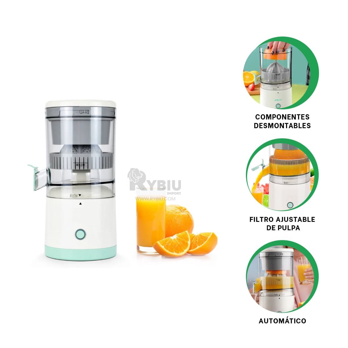 GENERICO - Exprimidora para Extraer Sumo Fruta Y+Banderitas Adhesivas