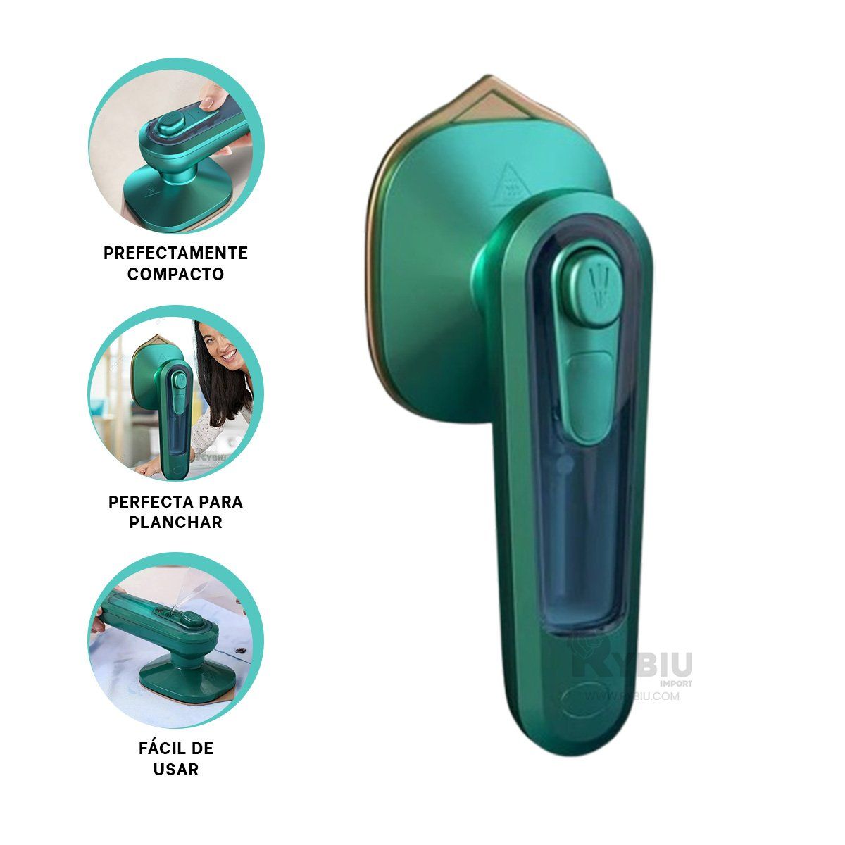 GENERICO - Planchador de Mano Facil de Usar en Verde Y+Regalo Agendita