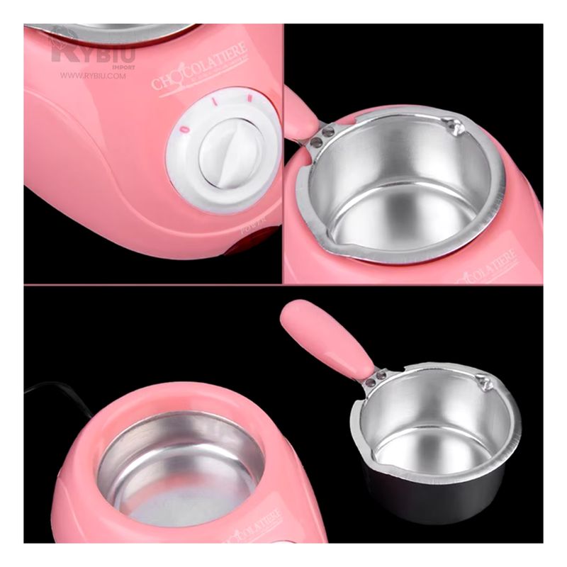 GENERICO - Olla para Derretir Chocolate en Rosado Y+Papel de Regalo