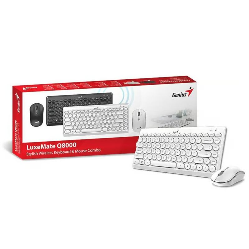 GENIUS - KIT TECLADO + MOUSE LUXEMATE Q8000 31340013410 WIRELESS WHITE