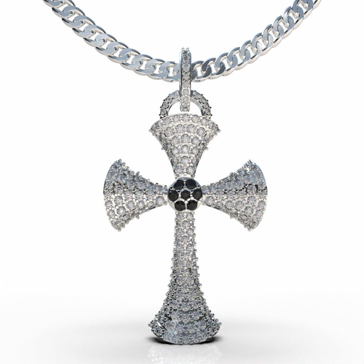 LUYA JOYERÍA - Collar Cruz con corte circular