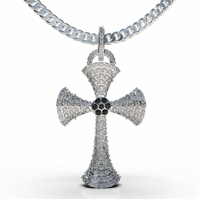 LUYA JOYERÍA - Collar Cruz con corte circular