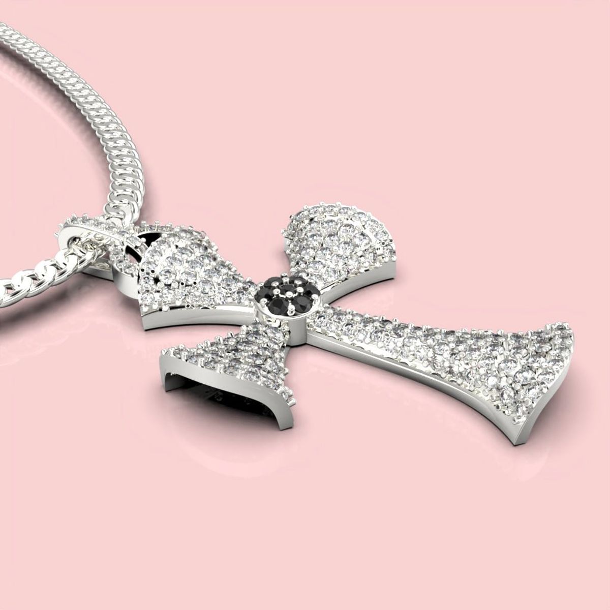 LUYA JOYERÍA - Collar Cruz con corte circular