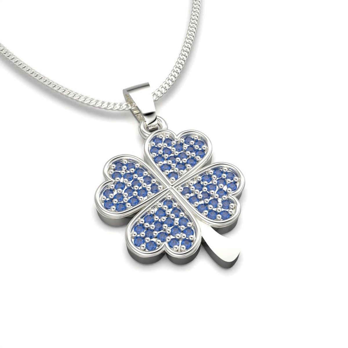 LUYA JOYERÍA - Collar de trébol con corte circular