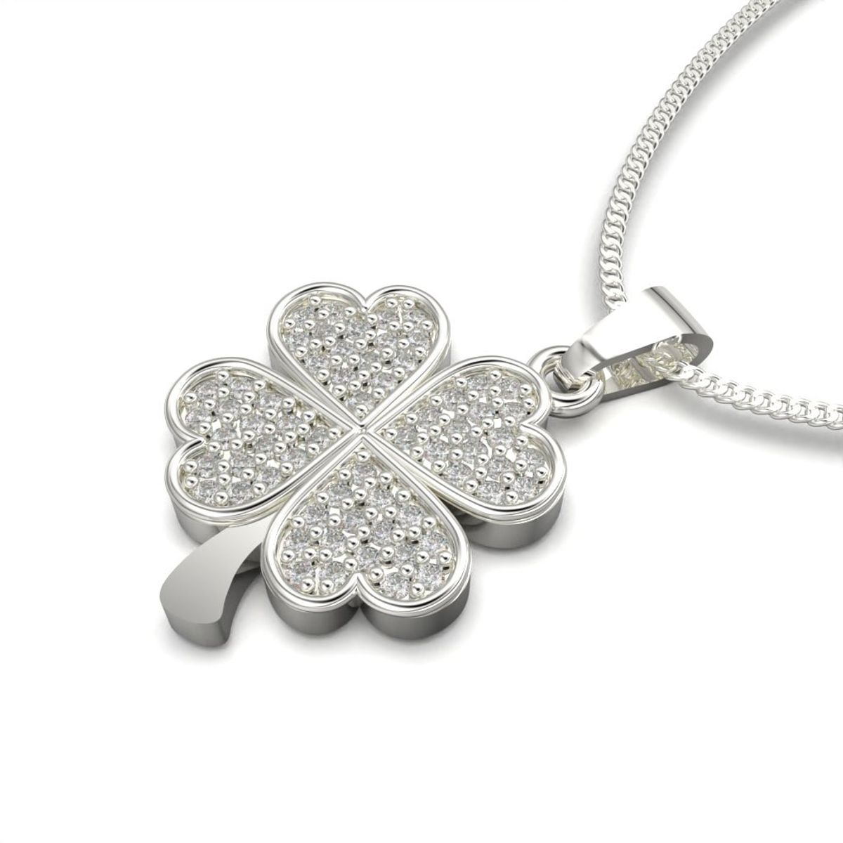 LUYA JOYERÍA - Collar de trébol con corte circular