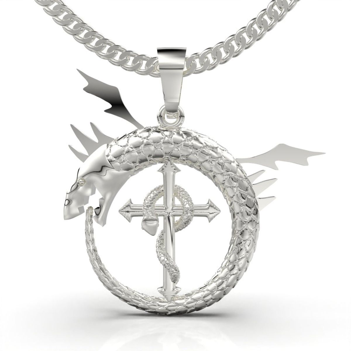 LUYA JOYERÍA - Collar de dragón y serpiente