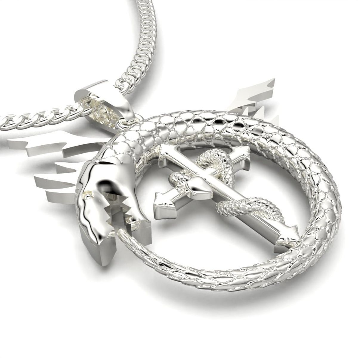 LUYA JOYERÍA - Collar de dragón y serpiente