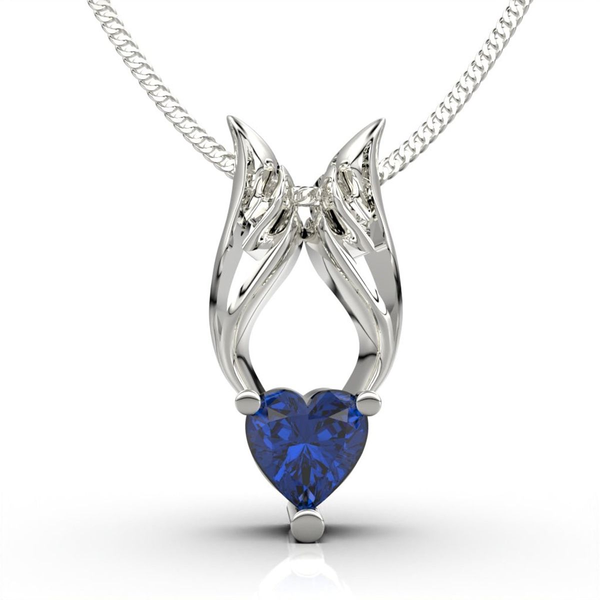 LUYA JOYERÍA - Collar Ala de Angel con corte corazón