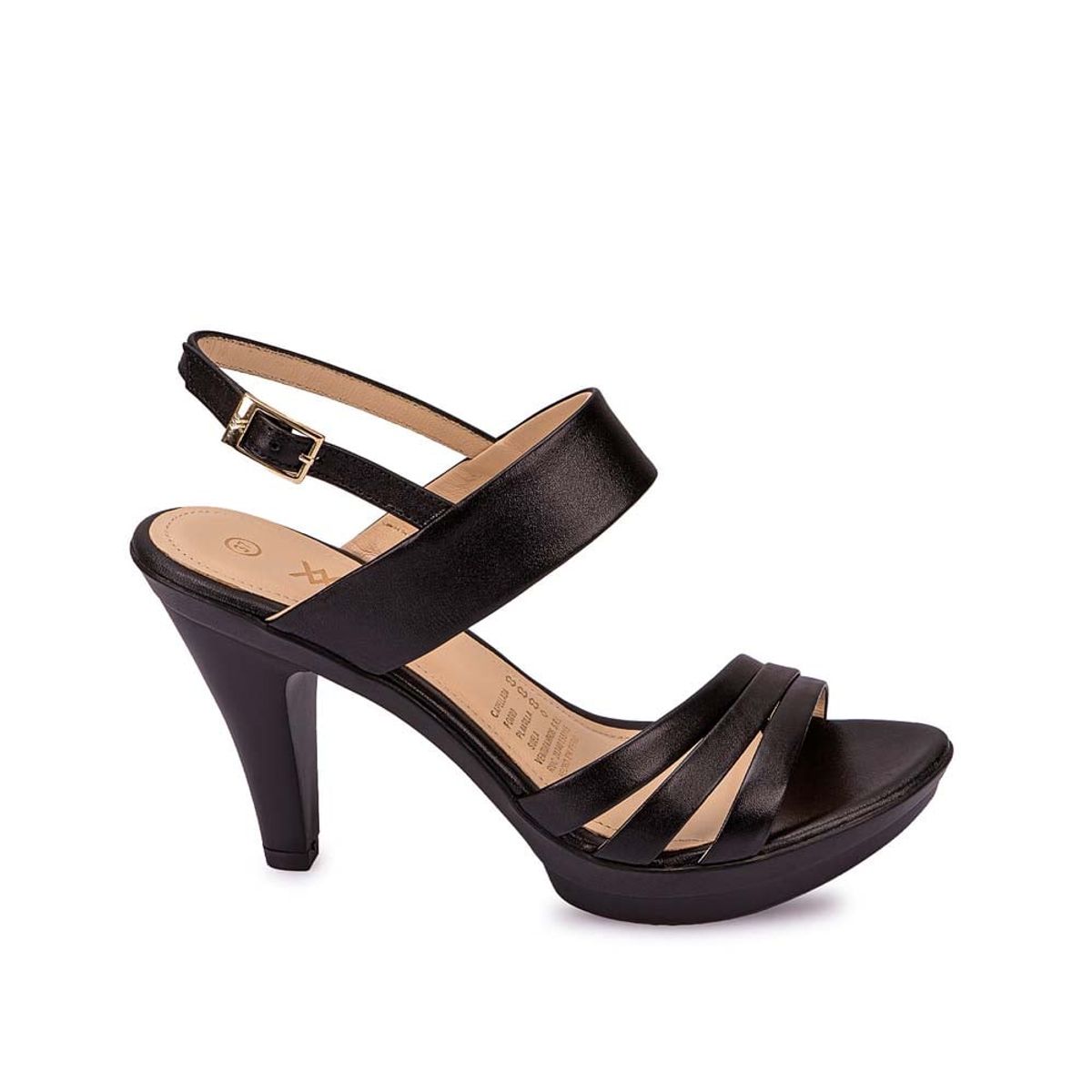 VIALE - Sandalia Strap Casual ALE-2501 Negro Viale Cuero