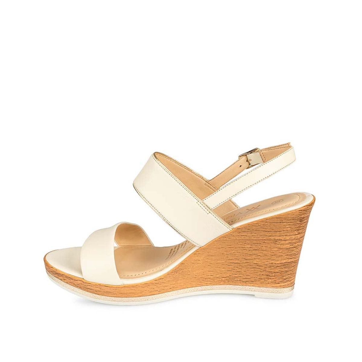 VIALE - Sandalia Strap Casual DAYA-2503 HuesoDorado Viale Cuero