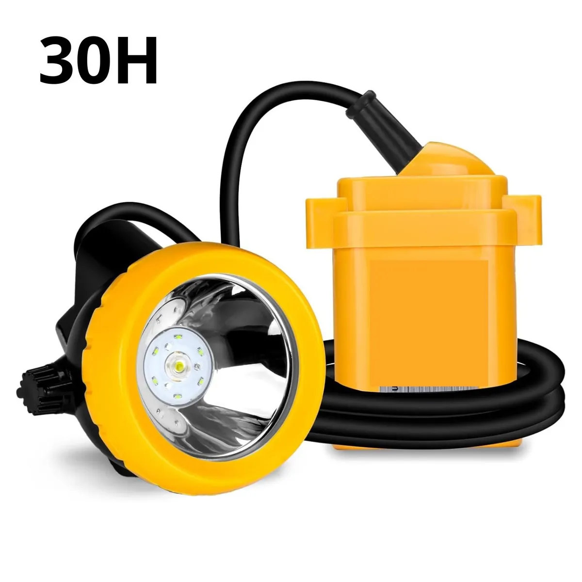 CAFINI - Linterna de cabeza frontal Minera Recargable resiste polvo y agua