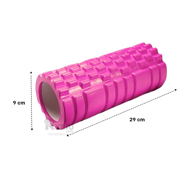 GENERICO - Rollo Muscular 29x9 Color Fucsia Y+Regalo Ligas para Peinar