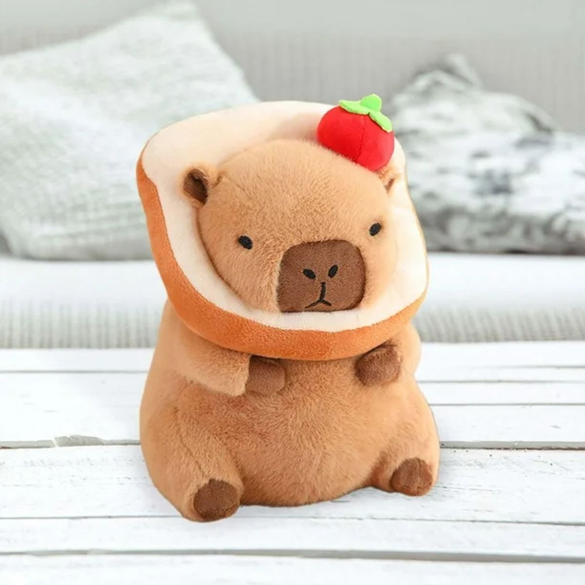 GENERICO - peluche capibara CON UN PAN
