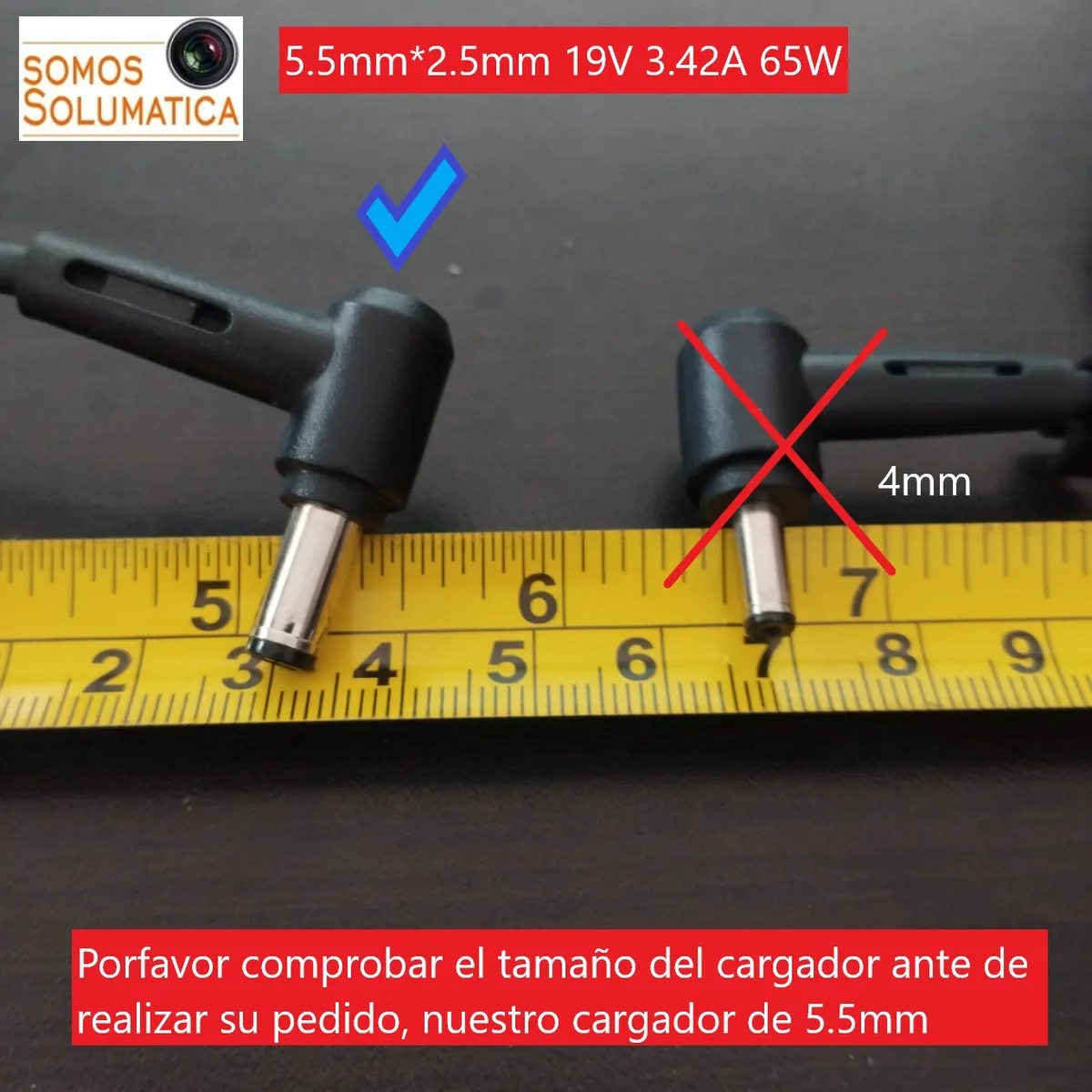 ASUS - Cargador Asus 19v 342a - Punta Gruesa 5x2mm - 65W