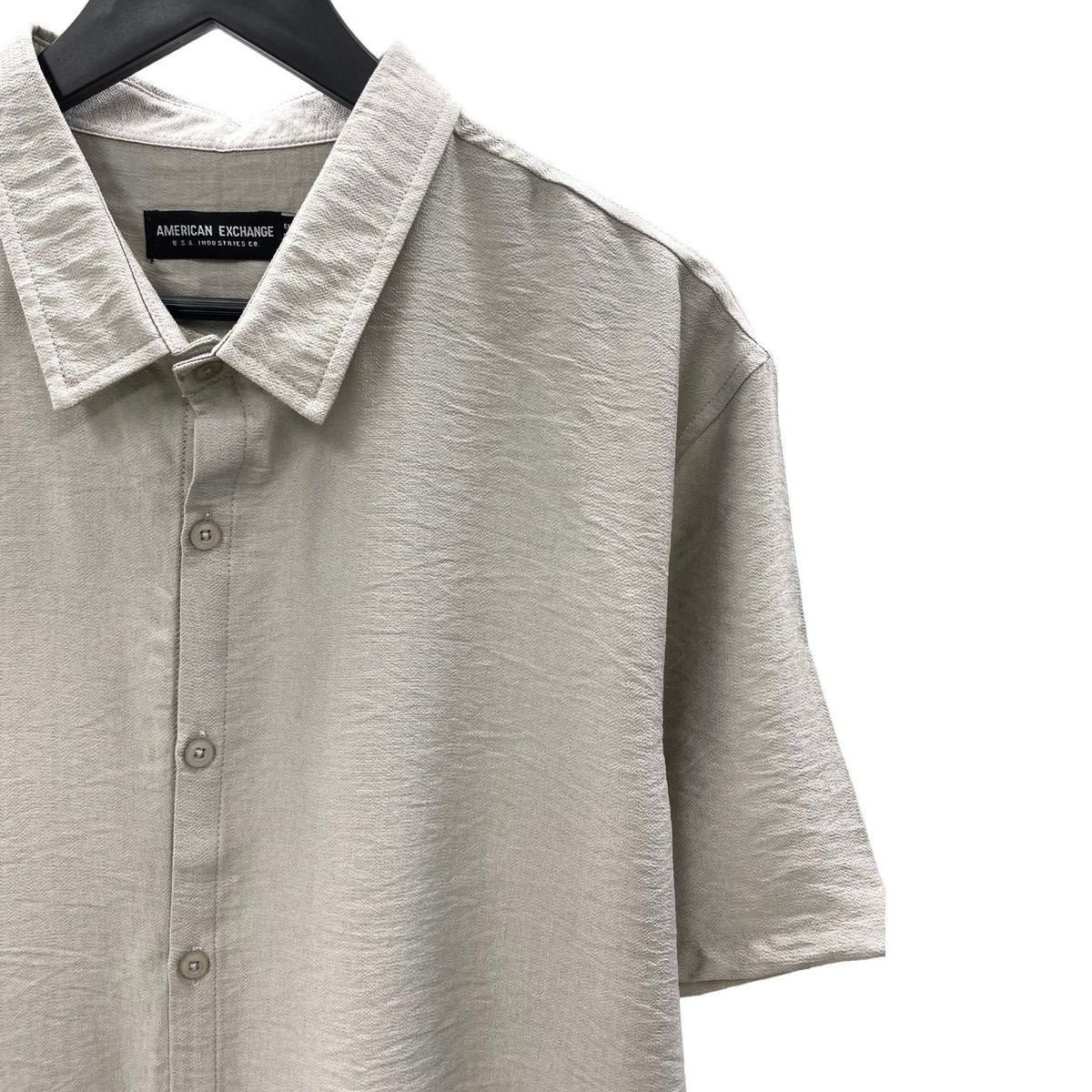 AMERICAN EXCHANGE - Camisa de Lino Zarah Corrugada Gris Claro De Hombre - American Exchange