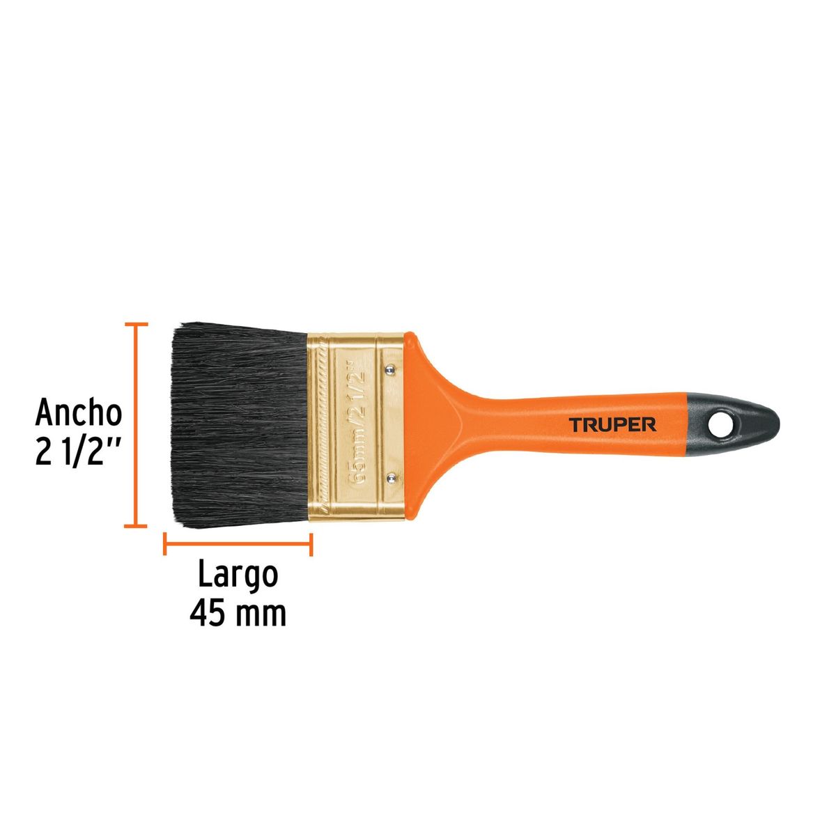 TRUPER - Brocha 2.5 pulgadas para fino acabado TRUPER