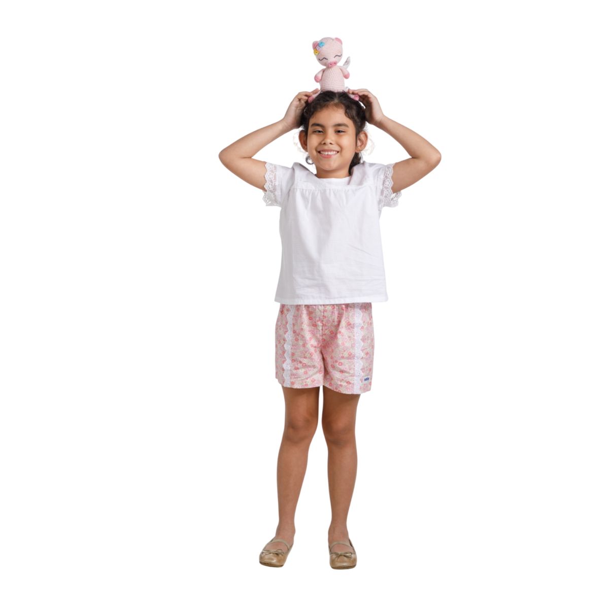 NATA COTON - SHORT BLONDAS ROSA NIÑA