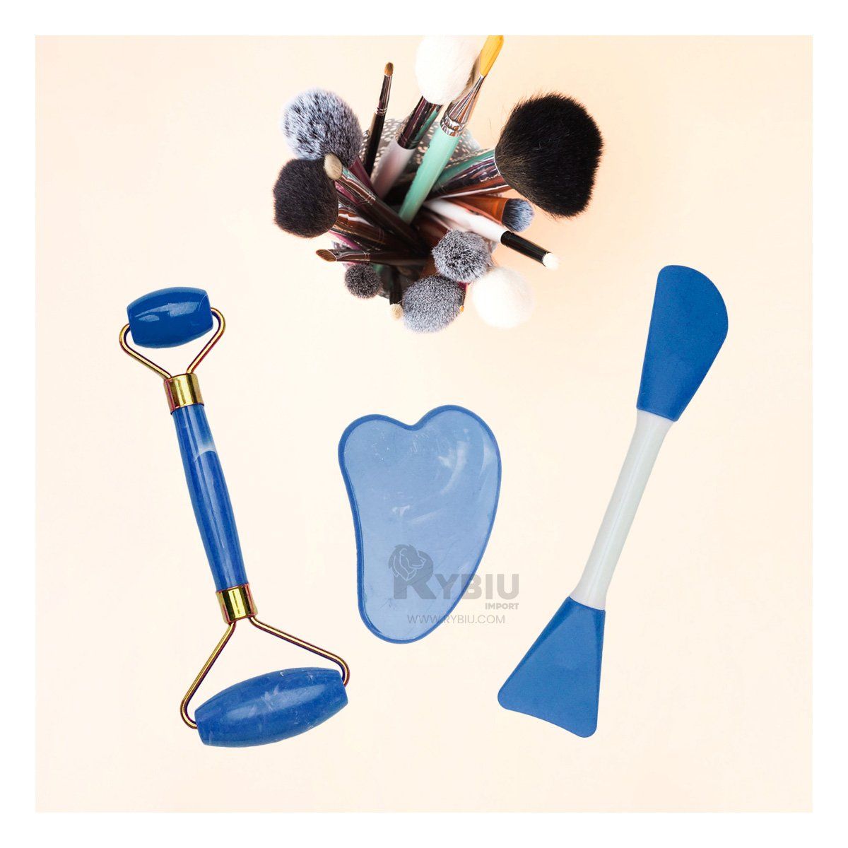 GENERICO - Set para Limpieza de Rostro en Azul Y+Papel de Regalo_123