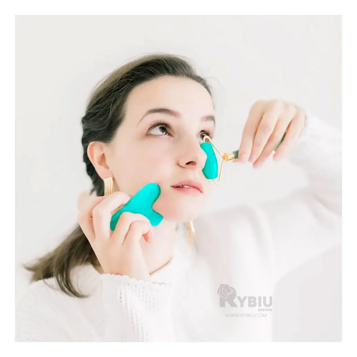 GENERICO - Set de Limpieza Facil de Plastico de Color Turquesa_123