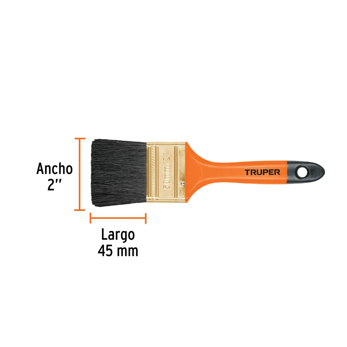 TRUPER - Brocha 2 pulgadas para fino acabado TRUPER