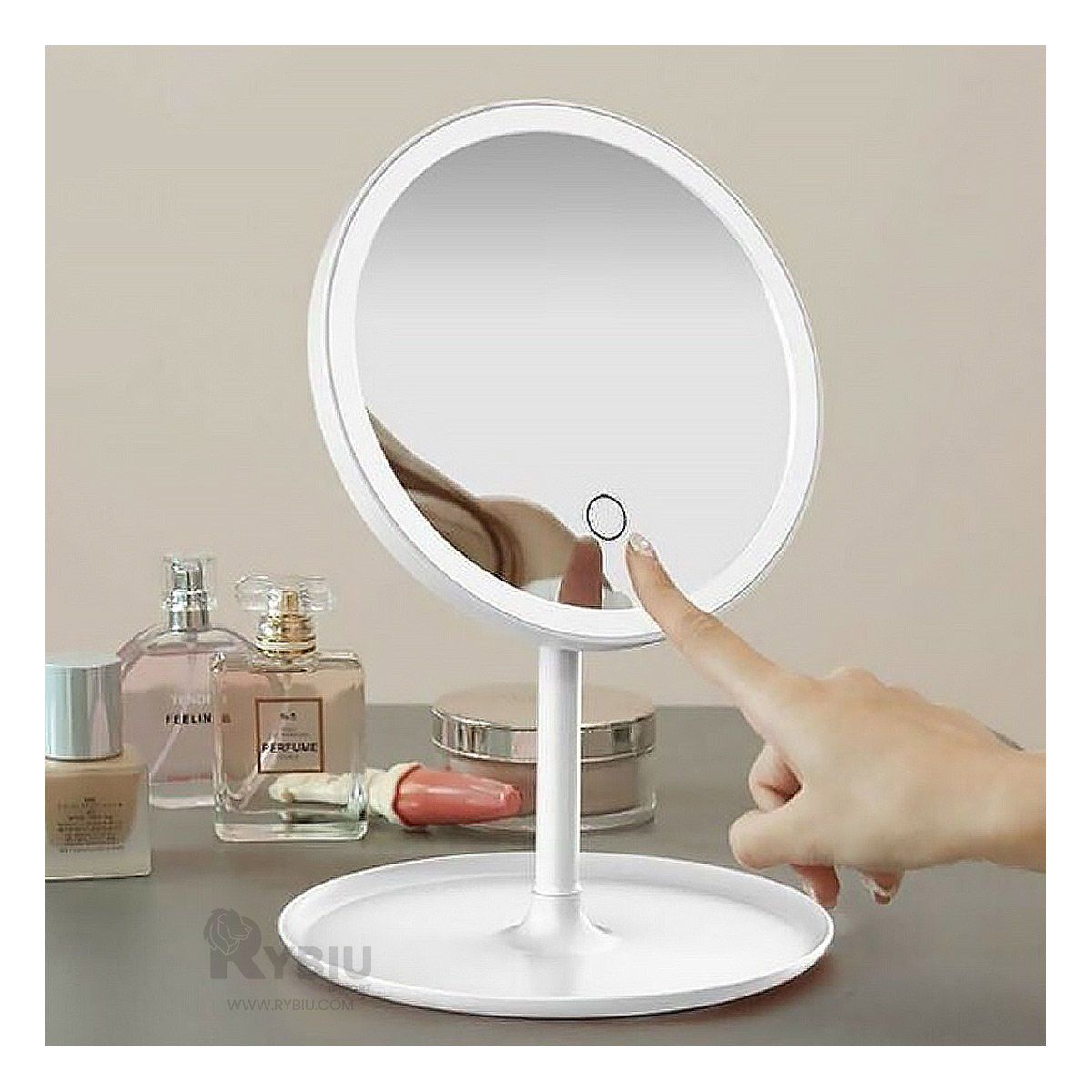 GENERICO - Espejo de Maquillaje Led en Blanco Y+Papel de Regalo