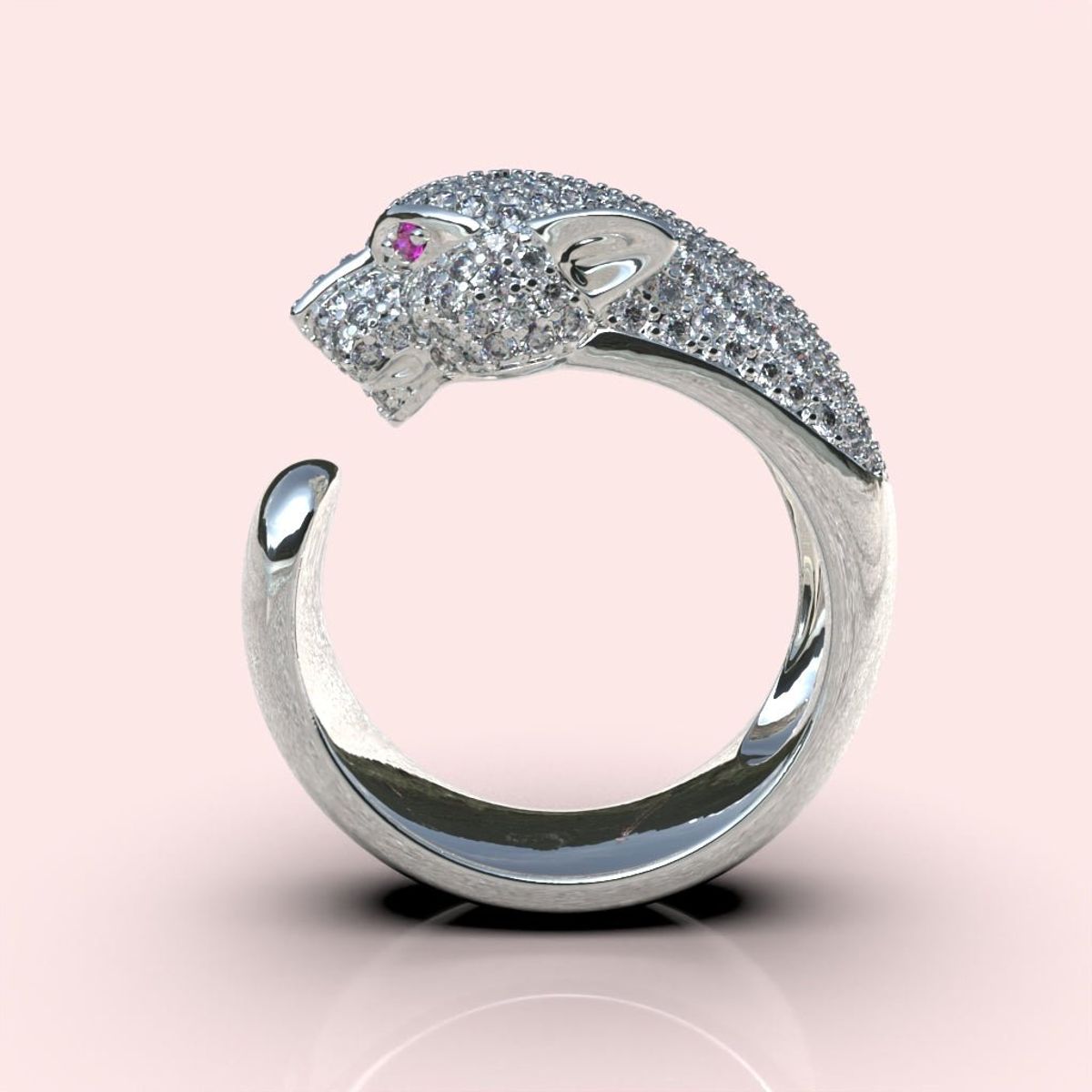 LUYA JOYERÍA - Anillo Pantera con corte circular