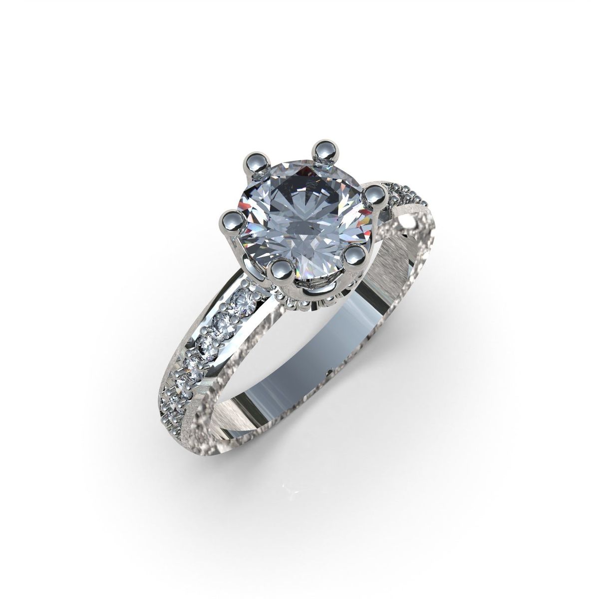 LUYA JOYERÍA - Anillo de corona con corte circular