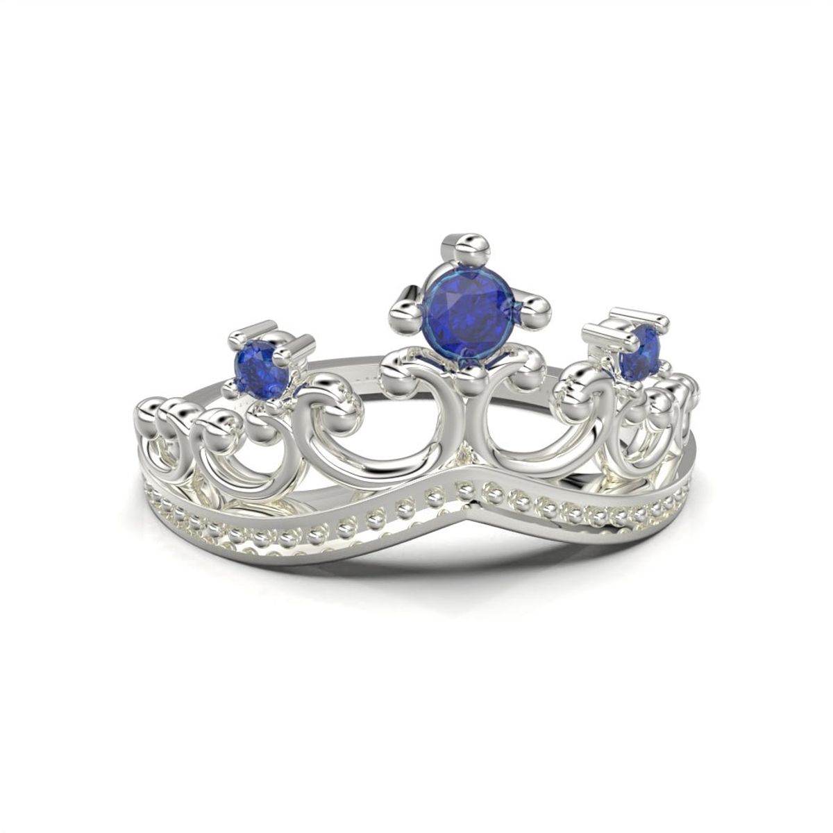 LUYA JOYERÍA - Anillo corona con relieve circular