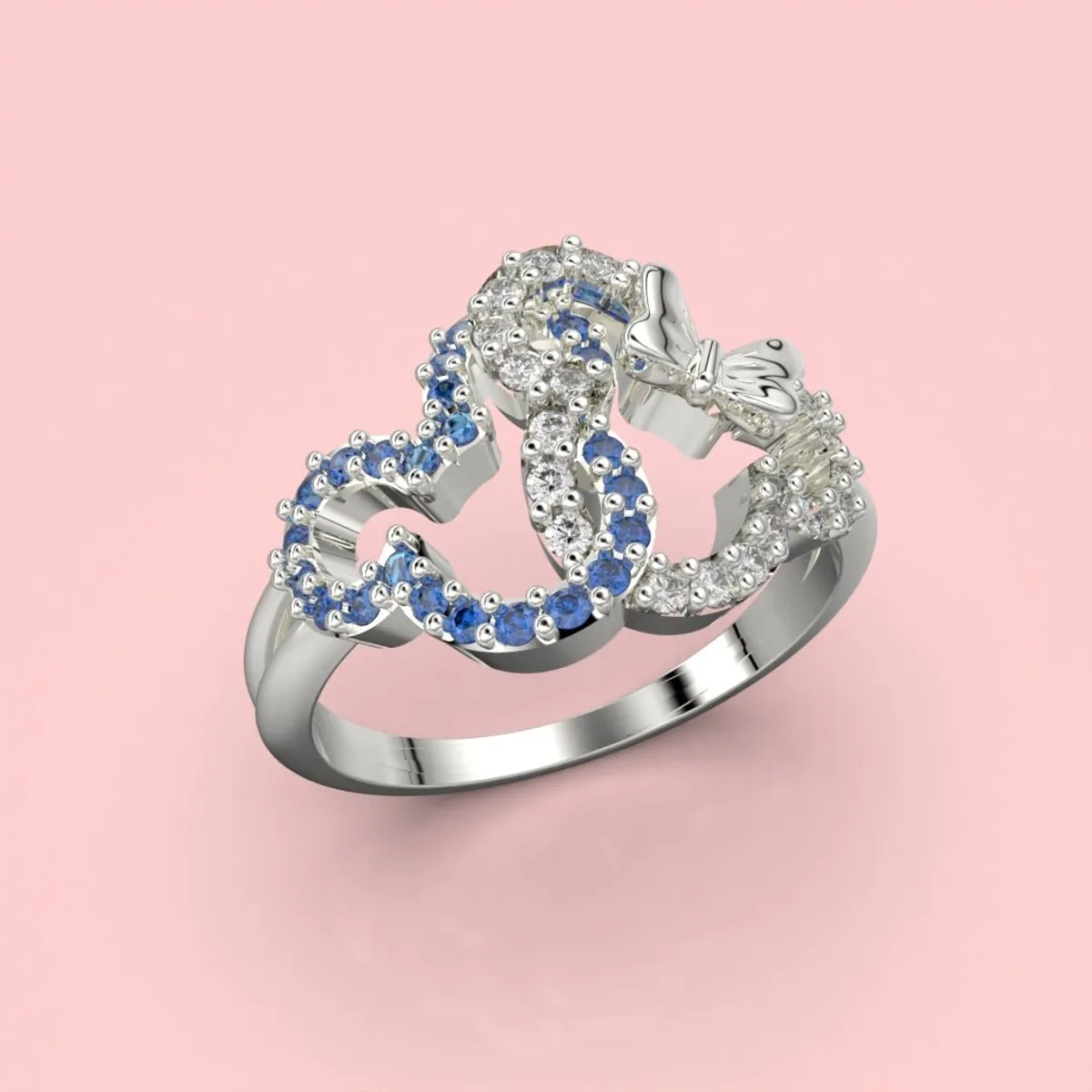 LUYA JOYERÍA - Anillo Minnie con  corte circular