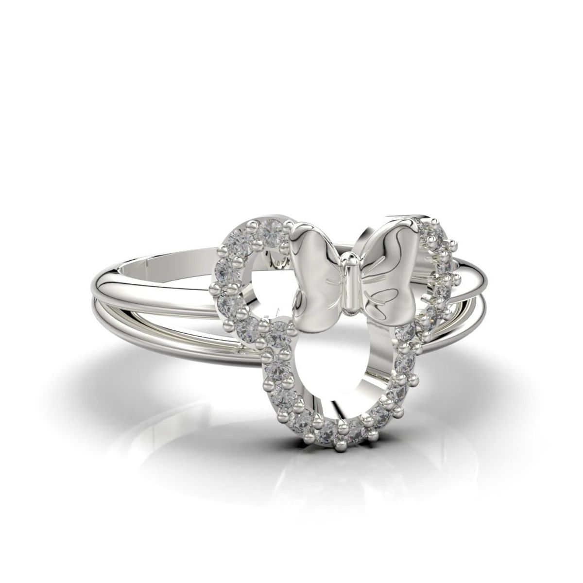 LUYA JOYERÍA - Anillo Minnie con  corte circular