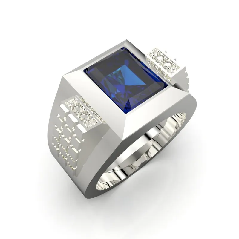 LUYA JOYERÍA - Anillo solitario con corte cuadrado