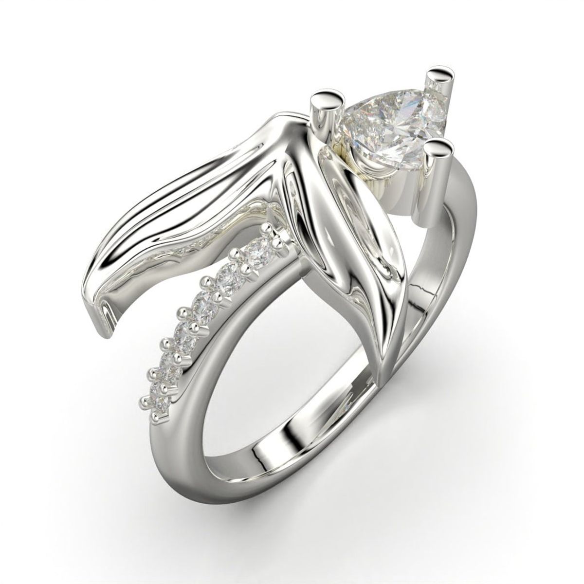 LUYA JOYERÍA - Anillo Sirena con corte corazón