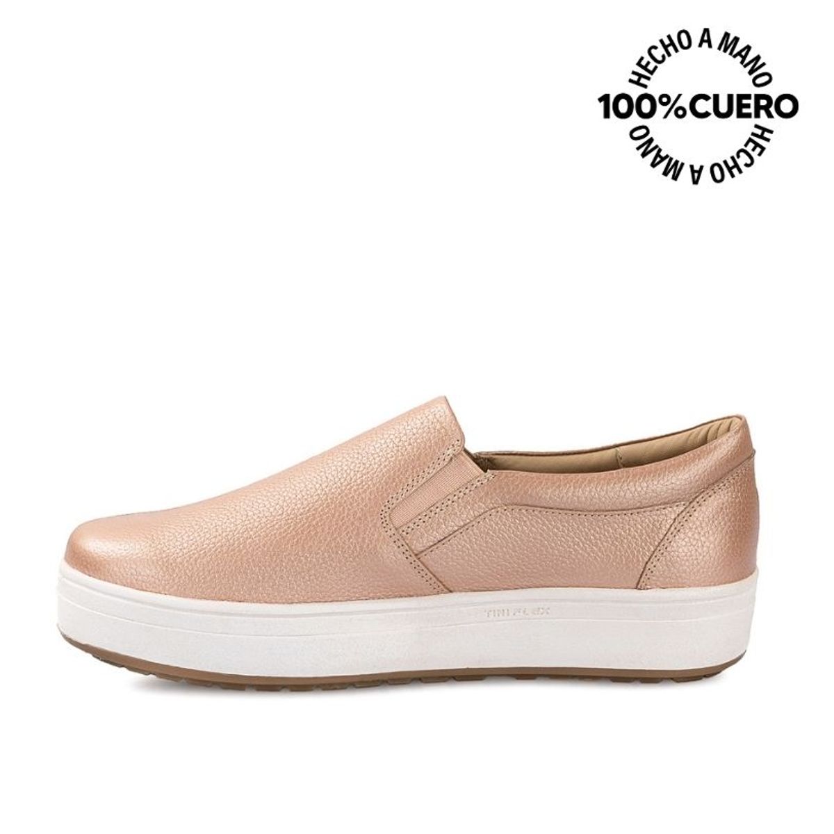 VIALE - Zapato Slip On Casual WIL-2434 Oro Rosa Viale Cuero