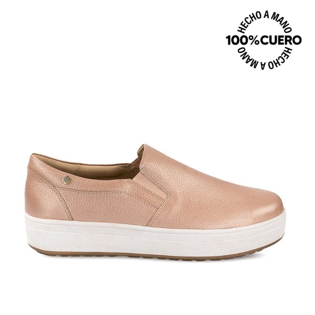 VIALE - Zapato Slip On Casual WIL-2434 Oro Rosa Viale Cuero