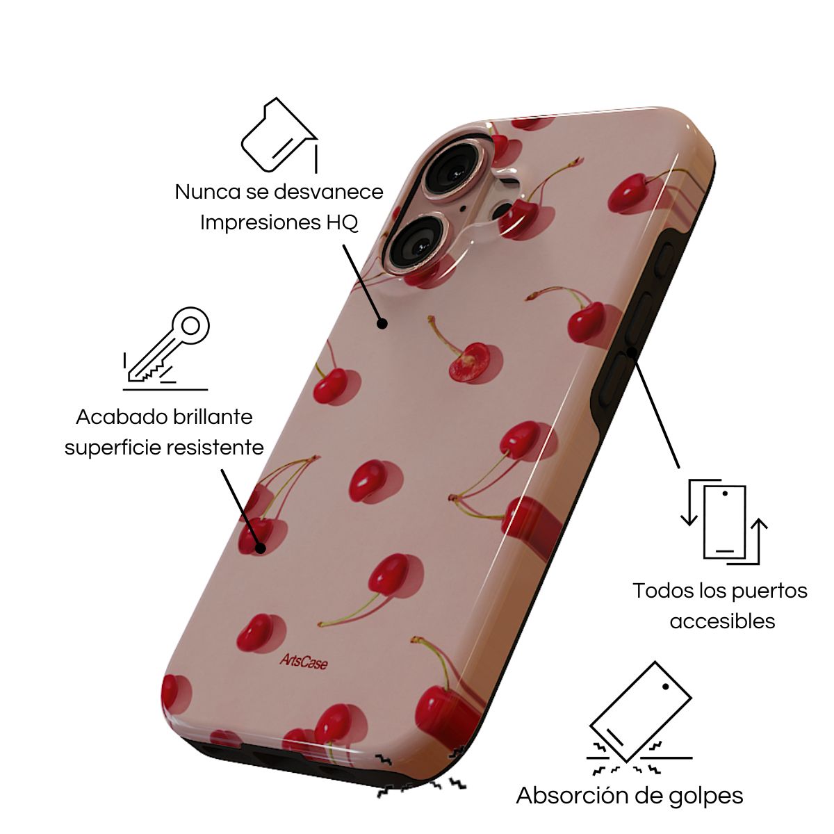 ARTSCASE - Case iphone 15 Pro Cherry II ArtsCase