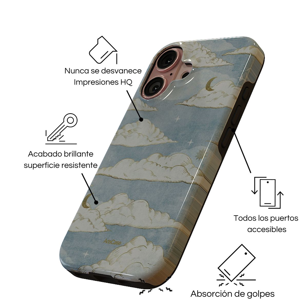 ARTSCASE - Case iphone 12  12 Pro Clouds ArtsCase