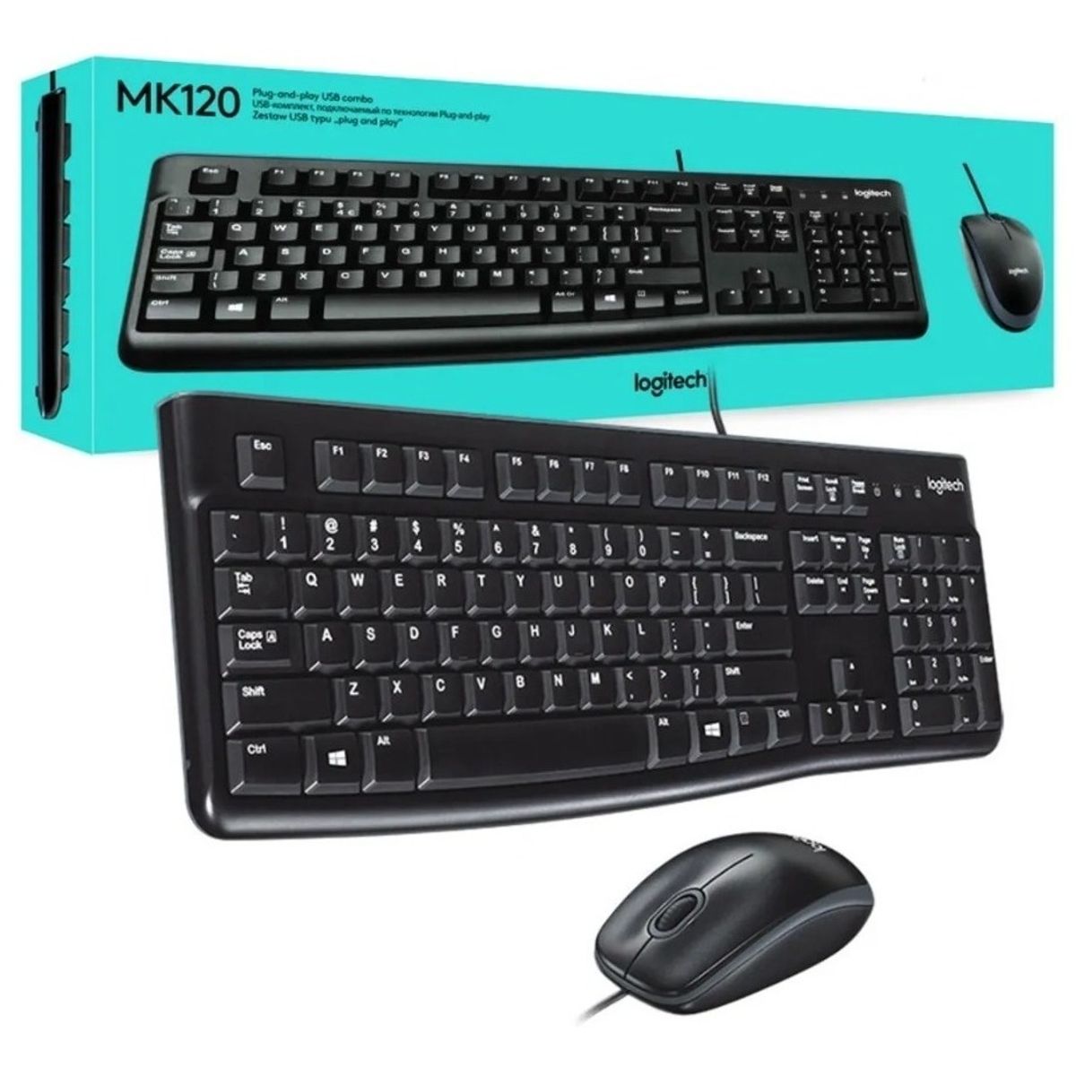 LOGITECH - Teclado + Mouse Logitech MK 120