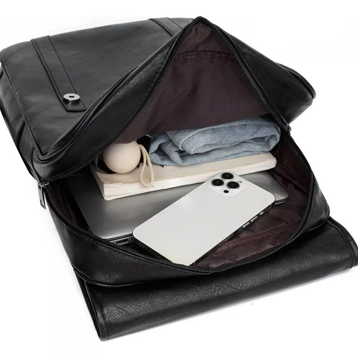 GENERICO - Mochila Antirrobo Con Broche Cuero PU A1