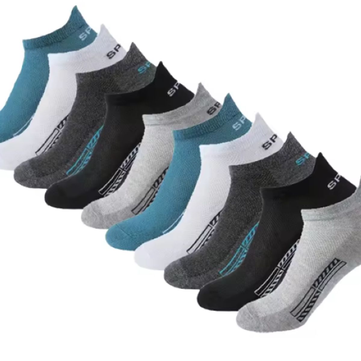 GENERICO - Calceta Tobillera Regular Outfit 10 pares 5 colores