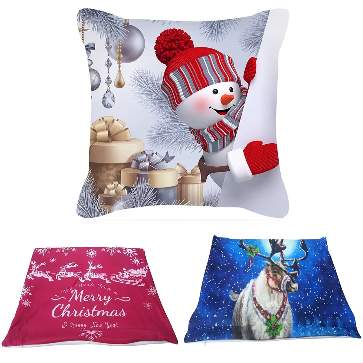 GENERICO - Funda navideñas para cojines diseños Aleatorios