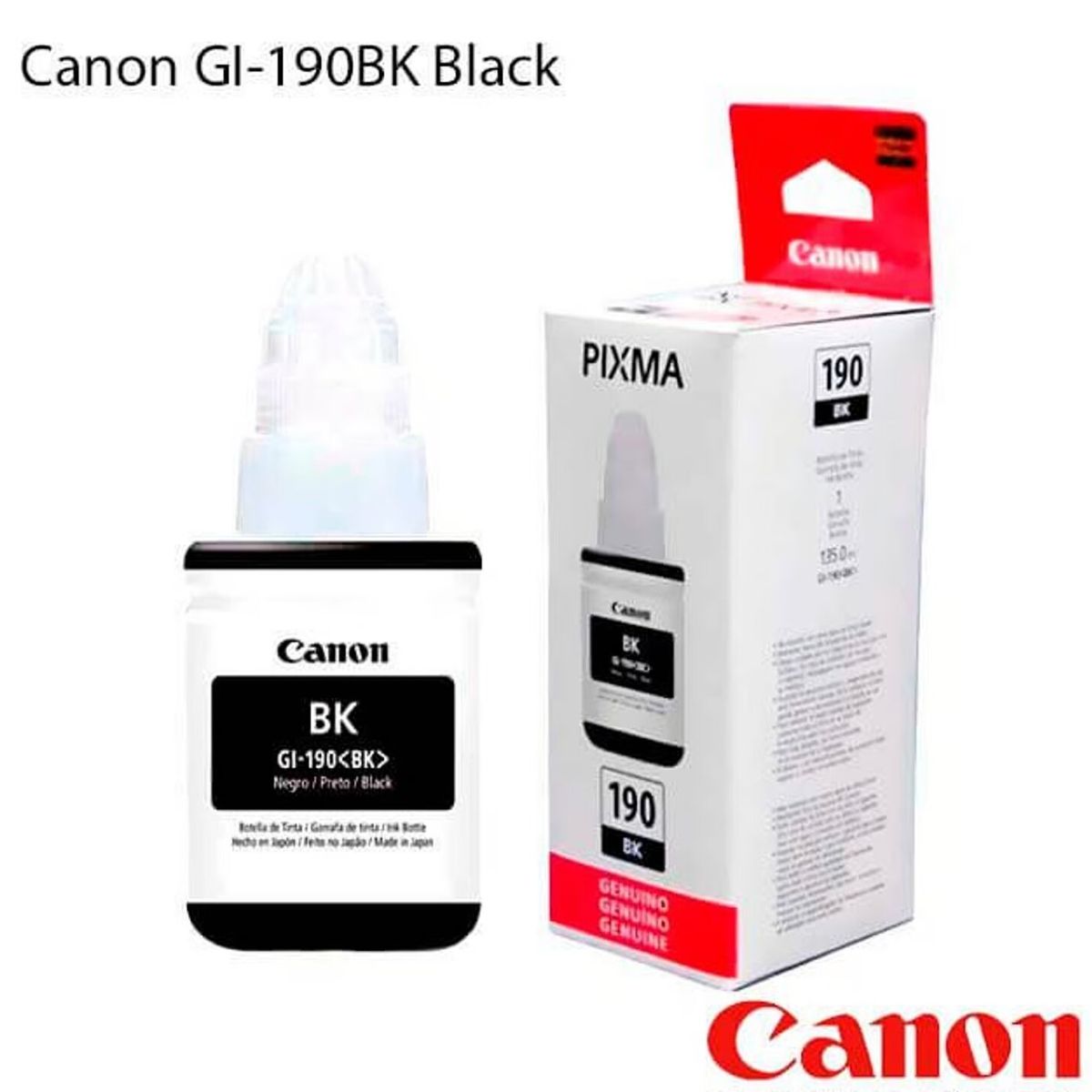 CANON - BOTELLA DE TINTA CANON GI-190 NEGRO