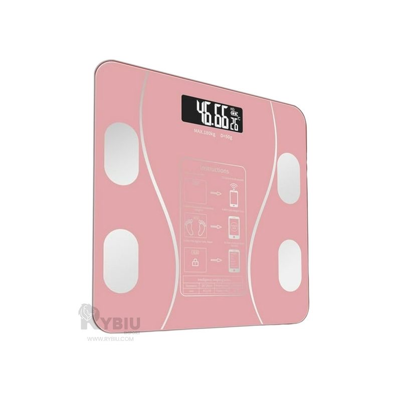 GENERICO - Bascula con Bluetooth Rosado Y+Envoltorio de Regalo
