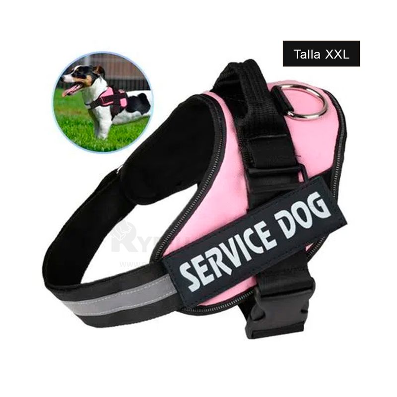 RYBIU IMPORT - Pechera para Perro Grande para Caminar Service XXL en Rosado