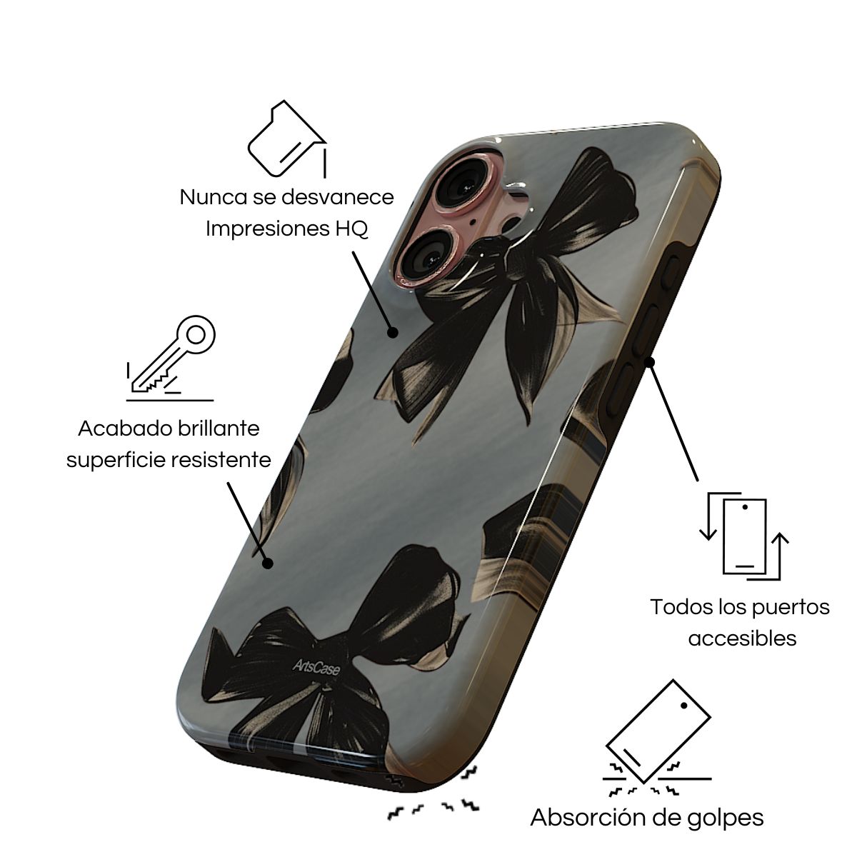 ARTSCASE - Case iphone 13 Pro Max Black Ties ArtsCase