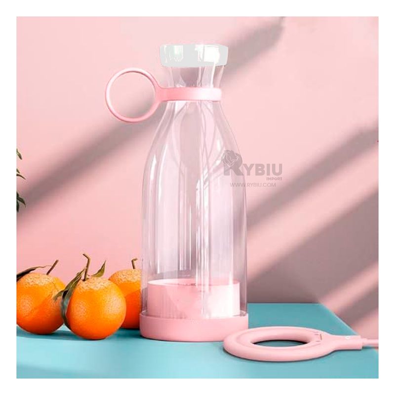 RYBIU IMPORT - Licuadora Portatil en Modelo Botella de Color Blanco.