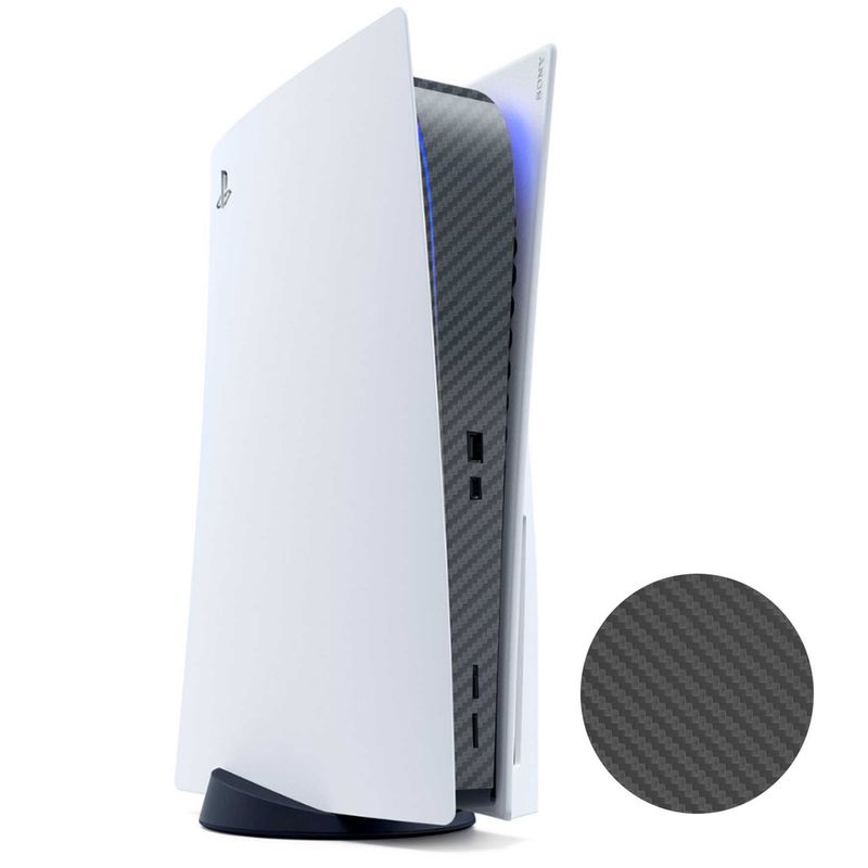 GENERICO - Skin Adhesivo Fibra carbono plomo para central de PS5